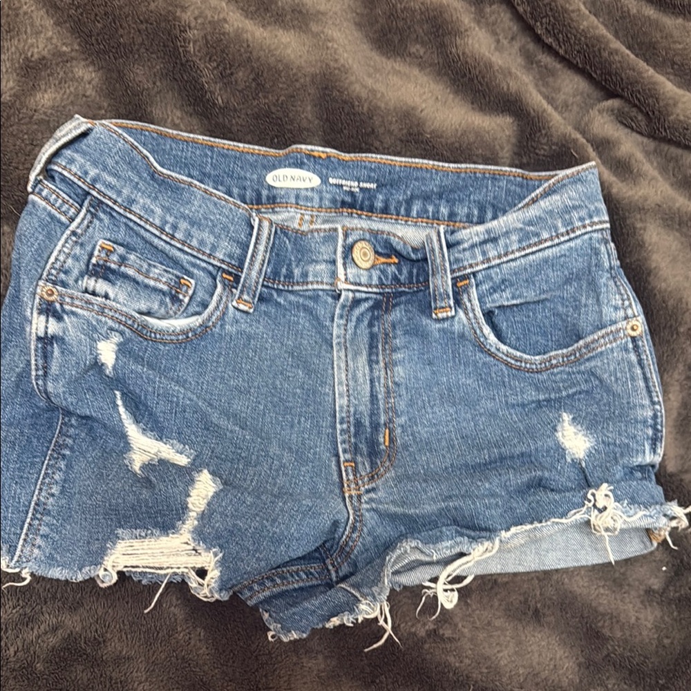 Old Navy Blue Jean Shorts Distressed Cut-Offs